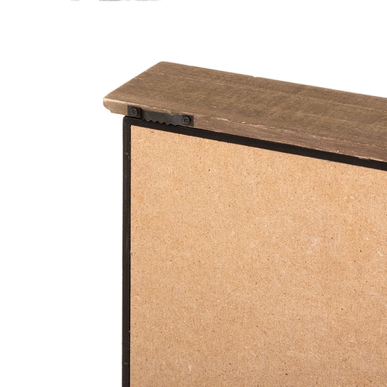 Κλειδοθήκη Τοίχου Aria Trade 9 Θέσεων Ξύλινη 25.5x7.5x38.7 cm - Μαύρη image 2