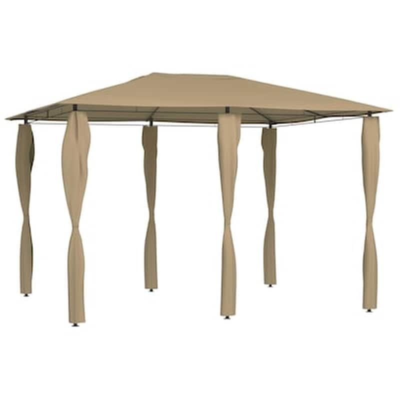 VIDAXL Κιόσκι Vidaxl Ατσάλινο με Καλλύματα 3x4cm - Taupe