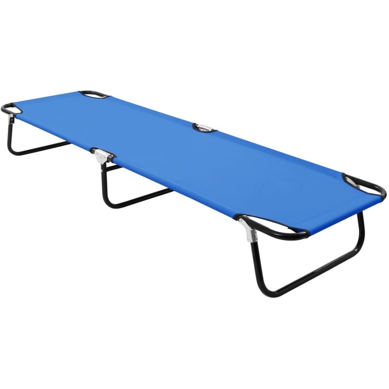 Ξαπλώστρα Παραλίας/Κήπου VidaXL Ατσάλινη 190x58x28 cm - Μπλε