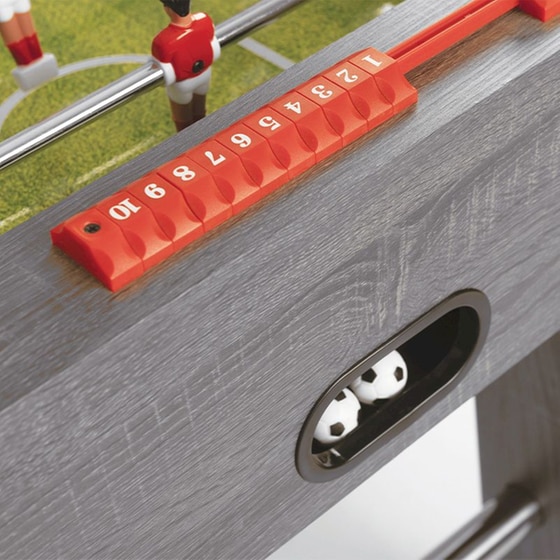 Ποδοσφαιράκι Garlando F-2 Ξύλινο 121x98.5x79-81cm με Τηλεσκοπικές Ράβδους - Γκρι image 4