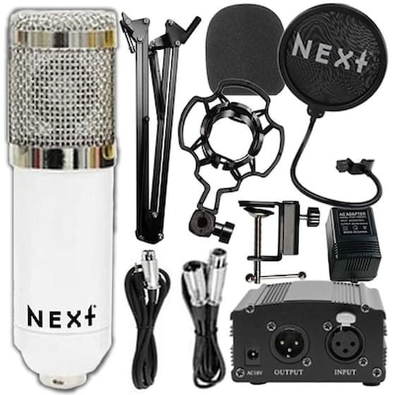 Next Phantom Power Kit Σετ Πυκνωτικό Shotgun Μικρόφωνο - Λευκό image 3