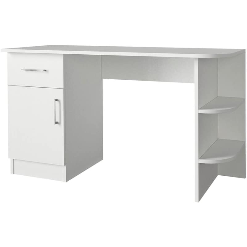 ESMARKET Γραφείο Βιβλιοθήκη ArteLibre Gavdos από Μοριοσανίδα 120x52cm - Λευκό