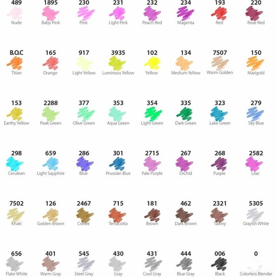 Μαρκαδόροι Σχεδίου Ohuhu Oahu Alcohol Fine Chisel (48 Τεμάχια) image 3