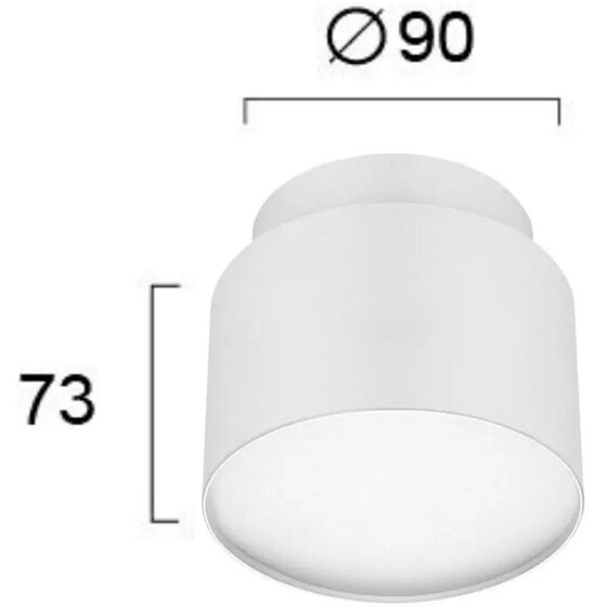 Σποτ Μονόφωτο Viokef Gabi 4279400 από Αλουμίνιο - Λευκό image 1