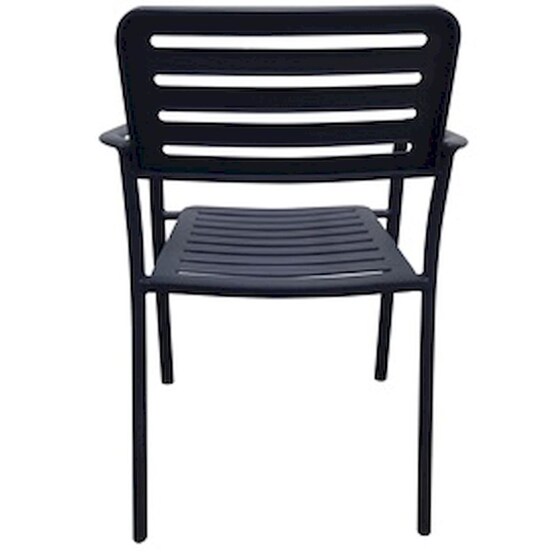 Πολυθρόνα Woodwell Roma Μεταλλική C54268 56x55x80cm - Μαύρη image 2
