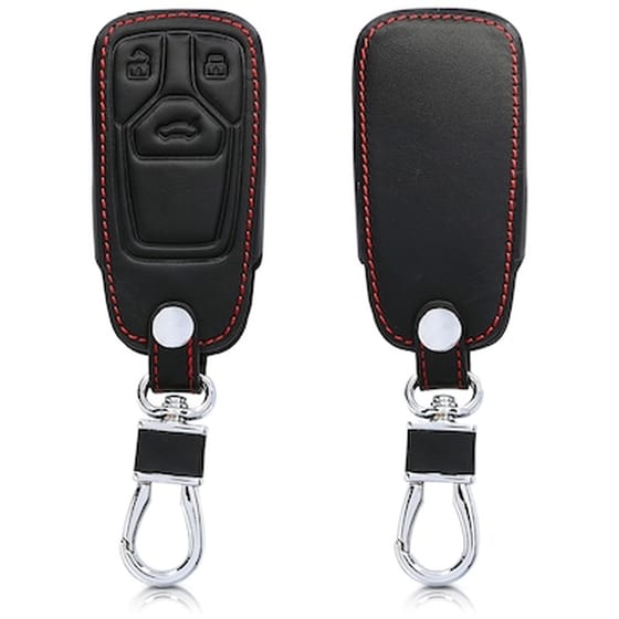 Kw Θήκη Κλειδιού Audi - Συνθετικό Δέρμα - 3 Κουμπιά - Black (44711.01) image 0