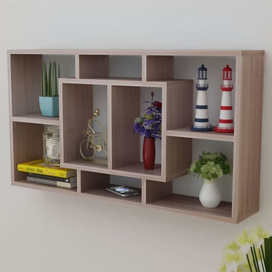 Ραφιέρα Τοίχου VidaXL από Μοριοσανίδα 85x16x47.5 cm - Φυσικό/Μπεζ image 5