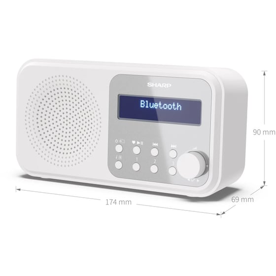 Φορητό ραδιόφωνο Sharp Tokyo DR-P420-White image 6