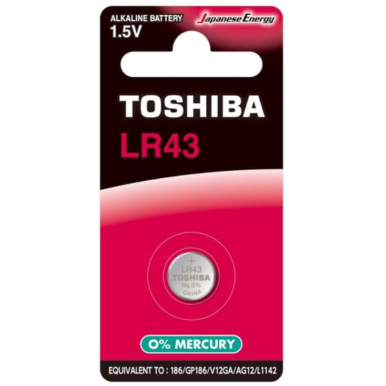 Buttoncell Μπαταρία Αλκαλική Toshiba LR43 BP1C 1.5V 1τμχ image 0