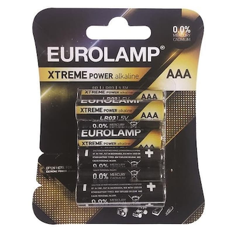 EUROLAMP Extreme Αλκαλικές Μπαταρίες LR03ΑΑΑ 15V 8τμχ