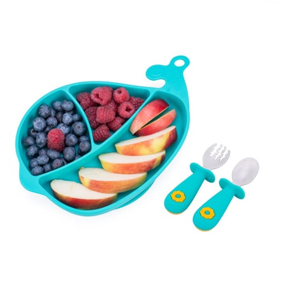 Giligums Σετ Φαγητού Με Βεντούζες - Sea Whale Μπλε image 0