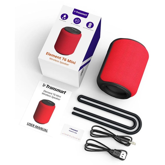 Tronsmart Element T6 Mini Φορητό Ηχείο 15 W - Κόκκινο image 1