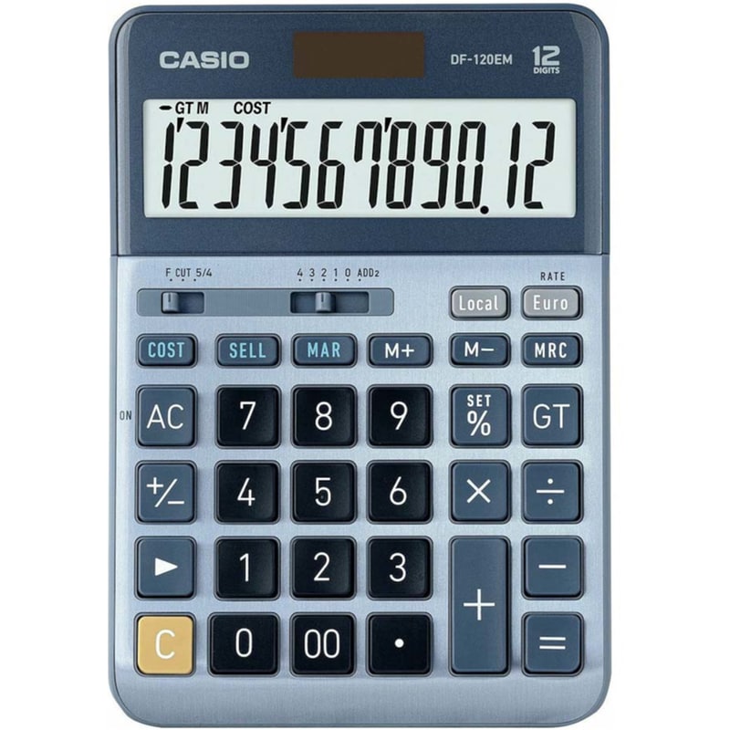 Αριθμομηχανή Casio DF-120EM 12 Ψηφίων (Df-120Em)(Casdf120Em)