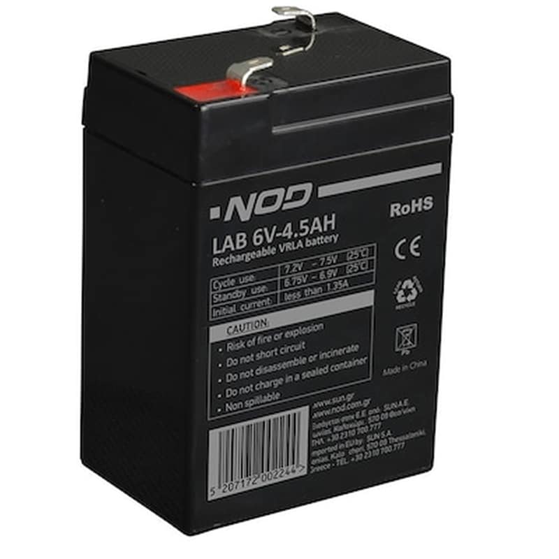 Nod Lab 6v4.5ah Lead Acid Battery