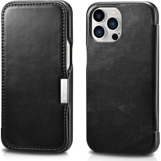 Θήκη Apple iPhone 13 Pro Max -Icarer Side-open Vintage Series - Black image 0