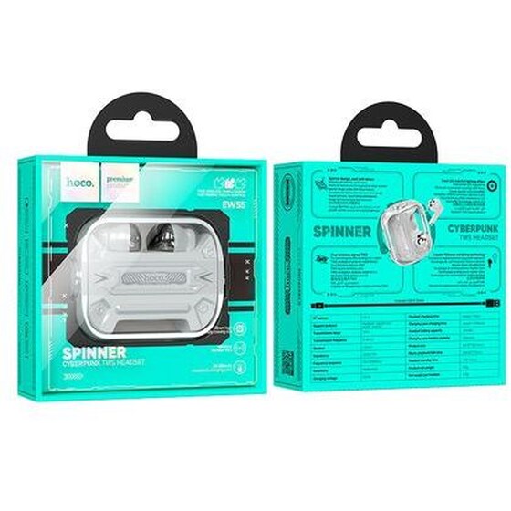 Ακουστικά Bluetooth Hoco EW55 Trendy - Ασημί image 4