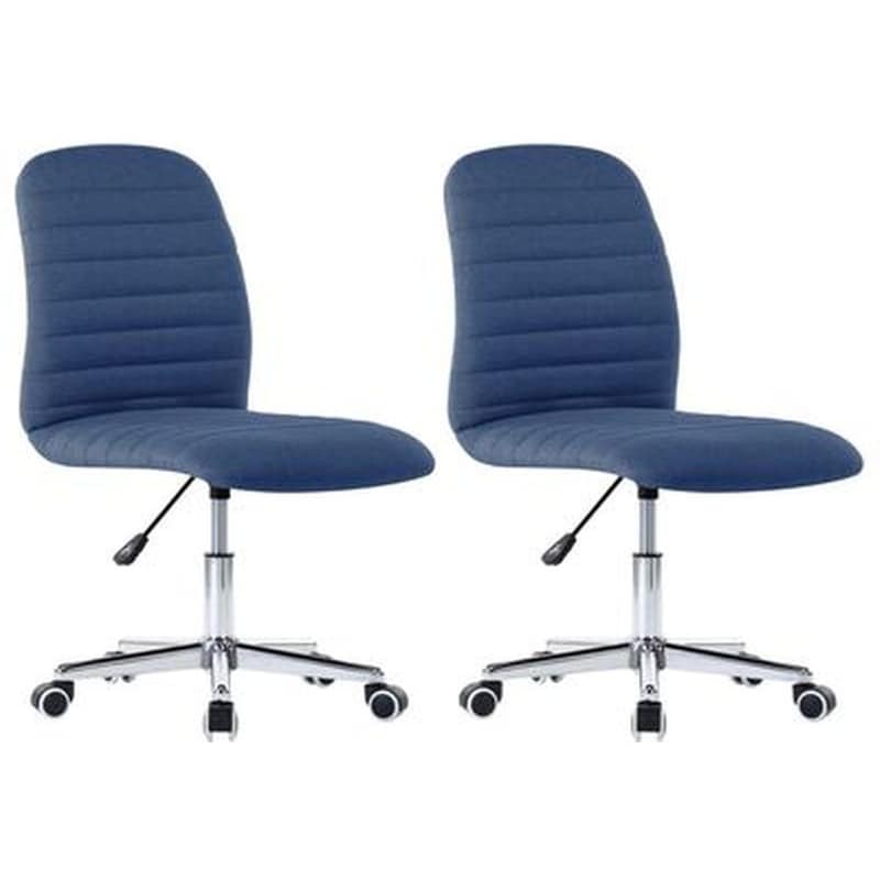 Καρέκλες Τραπεζαρίας Vidaxl Υφασμάτινες 2 Τμχ - Μπλε VIDAXL