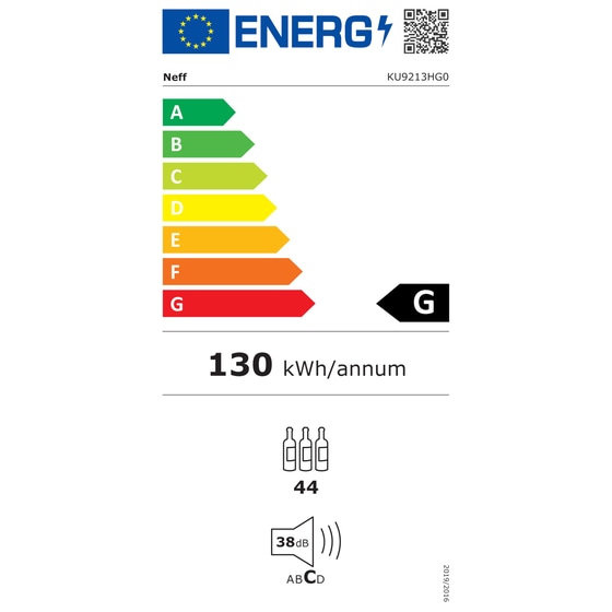 NEFF KU9213HG0 για 44 Μπουκάλια Μαύρο Εντοιχιζόμενος Συντηρητής Κρασιών image 2