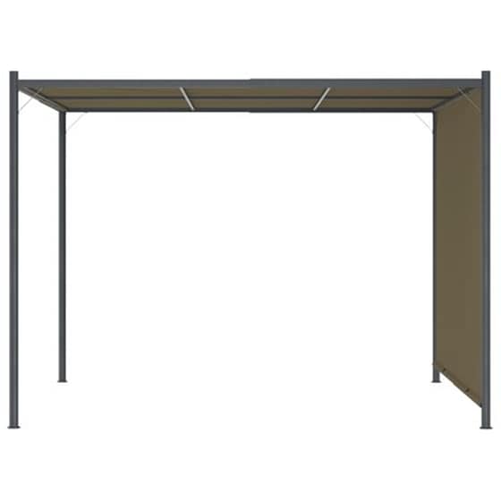 Vidaxl Πέργκολα Κήπου Με Πτυσσόμενη Οροφή Taupe 3 X 3 Μ. 180 Γρ/μ² image 4
