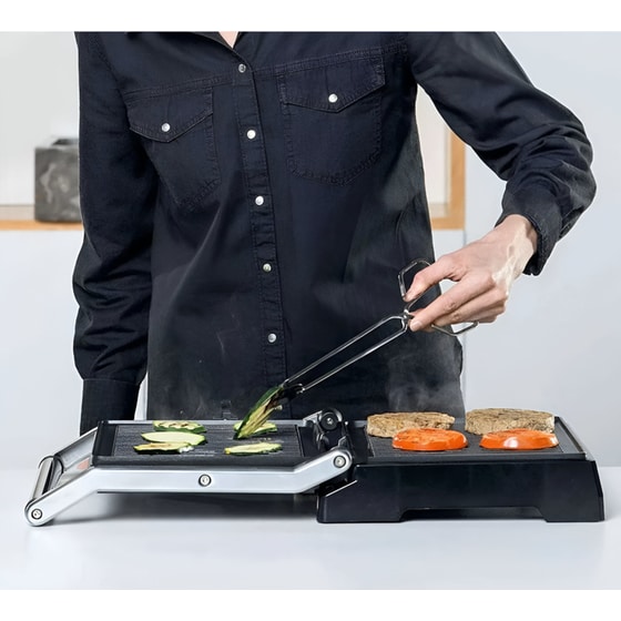 Τοστιέρα BLACK & DECKER BXGR2200E 2200 W Ασημί image 4