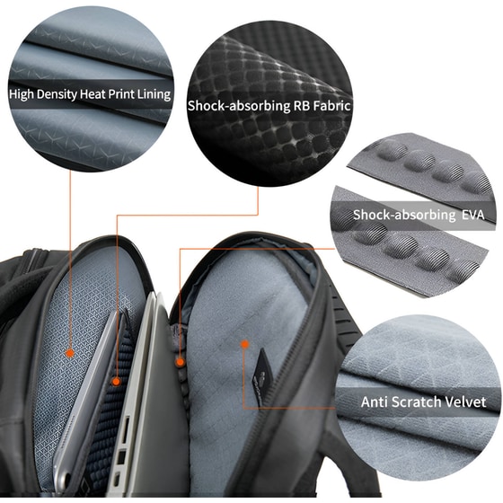 Τσάντα Laptop Arctic Hunter B00388 15.6" Αδιάβροχη - Μαύρο image 4