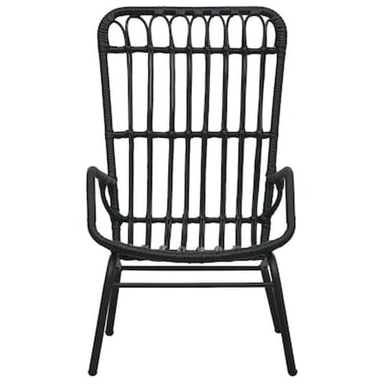 Καρέκλα Κήπου Vidaxl από Συνθετικό Ρατάν 75x53.5x90cm - Μαύρη image 2
