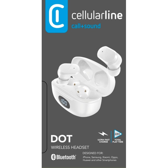 Ακουστικά Bluetooth Cellular Line DOT BTDOTTWS - Λευκά image 1