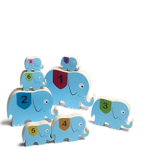 Bs Toys Εκπαιδευτικό Ξύλινο Παιχνίδι Circus Elephants Ga356 image 0