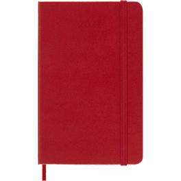 Ημερολόγιο Εβδομαδιαίο 2027 Moleskine 12M Pocket Hardcover Κόκκινο
