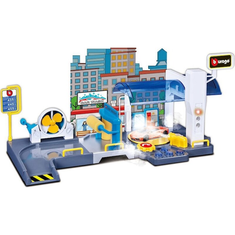 Μεγάλο Πλυντήριο Αυτοκινήτων Street Fire Car Wash Play Set