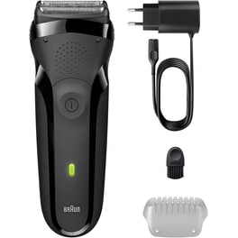 BRAUN 300S/BLK Ξυριστική Μηχανή Επαναφορτιζόμενη Μαύρο