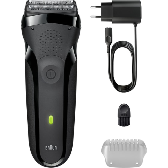 BRAUN 300S/BLK Ξυριστική Μηχανή Επαναφορτιζόμενη Μαύρο image 0