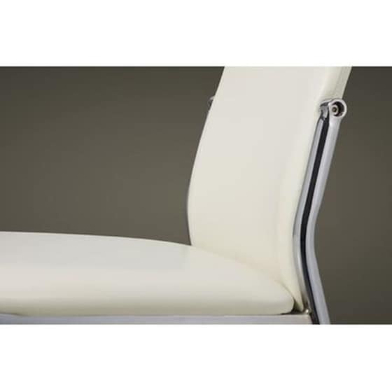 Καρέκλες Τραπεζαρίας Vidaxl από Συνθετικό Δέρμα 2 Τμχ - Λευκές image 4