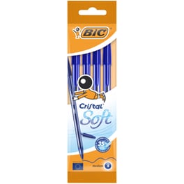 Στυλό Διαρκείας BIC Cristal Soft 0.4 mm (4 Τεμάχια)
