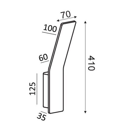 Απλίκα Τοίχου Led Aca Zen Zd80039ledwh από Αλουμίνιο 7x3.5x41 cm - Λευκή image 1