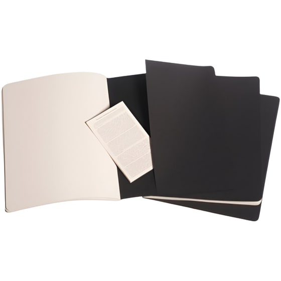 Σημειωματάριο Moleskine Cahier Journal Μαύρο Extra XL (3 Τεμάχια) image 2