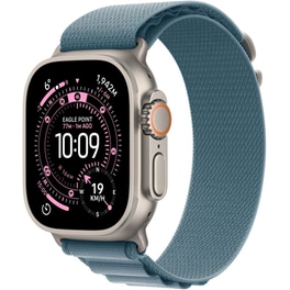 Apple Watch Ultra 3 GPS + Cellular 49mm Natural Titanium Case with Light Blue Alpine Loop - L
