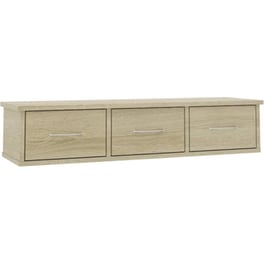 Vidaxl Ράφι Τοίχου Με Συρτάρια Sonoma Δρυς 90x26x18,5 Εκ. Μοριοσανίδα