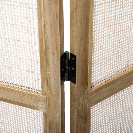 Διακοσμητικό Παραβάν Spitishop A-s Rattan 178720 Ψάθινο 120x1.8x169.5cm - Λευκό image 2