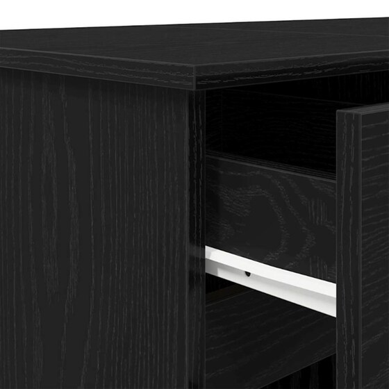 Γραφείο VidaXL από Επεξεργασμένο Ξύλο 140x49x76 cm - Μαύρη Δρυς image 6