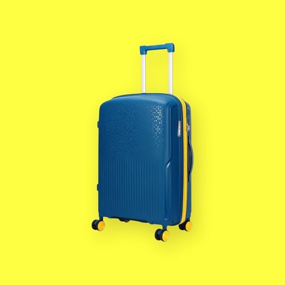 Βαλίτσα&nbsp;Μεγάλη&nbsp;Amber&nbsp;Μπλε 75cm image 1