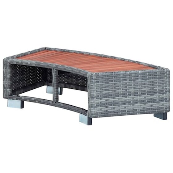 Vidaxl Σκαλοπάτι Για Σπα Γκρι 92 X 45 X 25 Εκ. Από Συνθετικό Ρατάν image 3