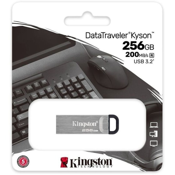 Kingston DataTraveler Kyson 256GB USB 3.2 - Ασημί image 2