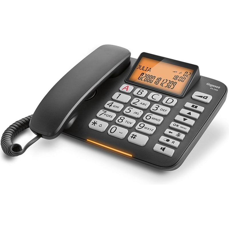 GIGASET Ενσύρματο Τηλέφωνο Gigaset DL580 - Μαύρο