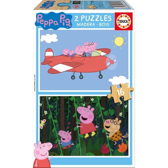 Ξύλινο Παιδικό Puzzle Peppa Pig 16pcs Για 3+ Ετών Educa (17157) image 0