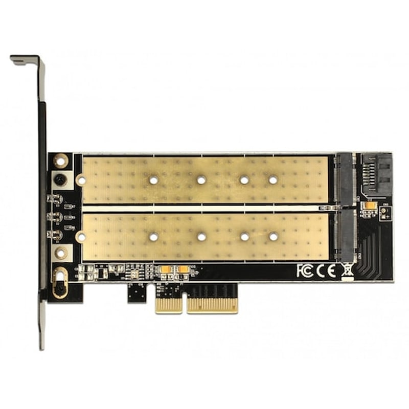 DELOCK Controller Delock Pcie-card X4 To M2 Keyb + Nvme M.2 Keym Lowprofile