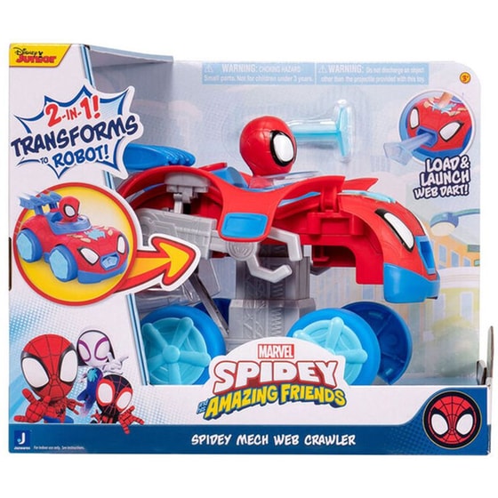 Φιγούρα Δράσης Jazwares Spidey Mech Web Crawler Όχημα-ρομπότ  2 σε 1 image 0
