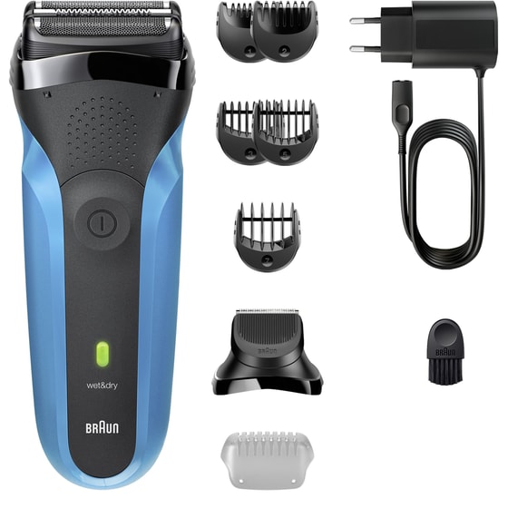 BRAUN 310BT/BLU Ξυριστική Μηχανή Επαναφορτιζόμενη Μαύρο -Μπλε image 1