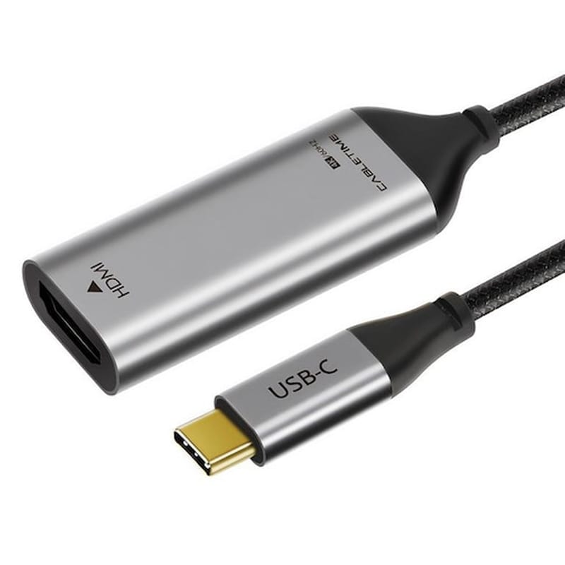 CABLETIME Cabletime Αντάπτορας Usb-c Σε Hdmi C160, 4k/60hz, 0.15m, Μαύρος