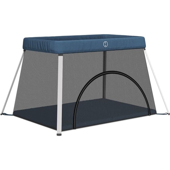 Παρκοκρέβατο VidaXL με Στρώμα Μπλε image 0